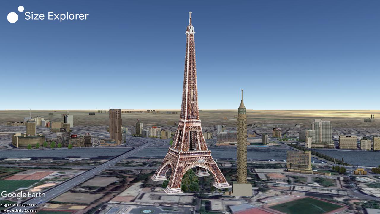 Ocean Heights vs. Eiffeltower - Comparison of sizes