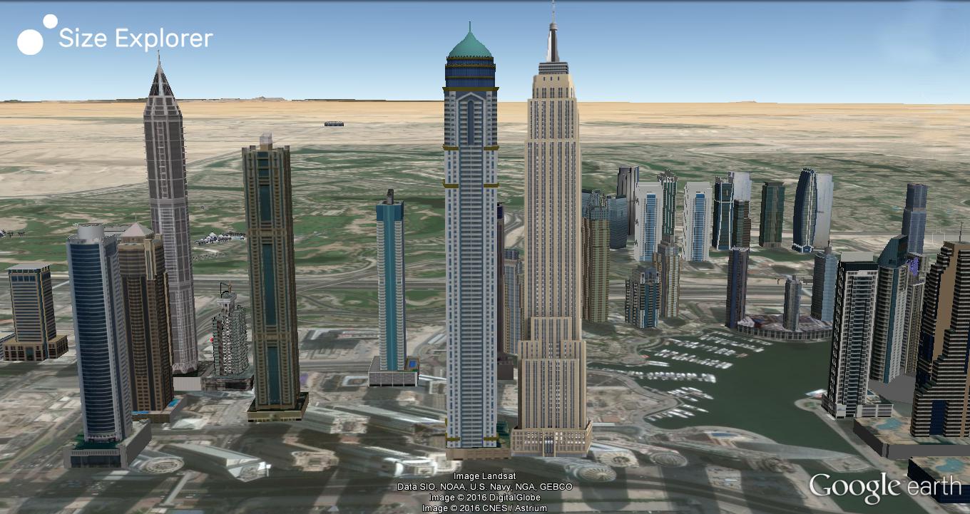 Princess Tower Vs Empire State Building Size Explorer Compare The World - roblox cn tower