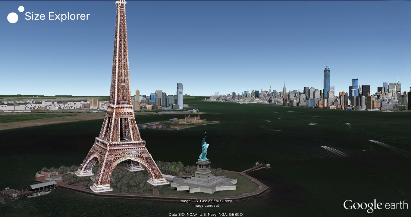 Ocean Heights vs. Eiffeltower - Comparison of sizes