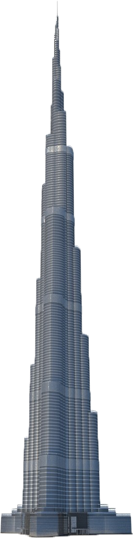 Burj Khalifa vs. Q1 Tower - Comparison of sizes